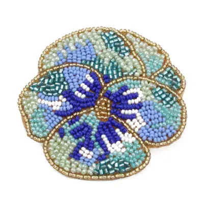 Blue Pansy Brooch