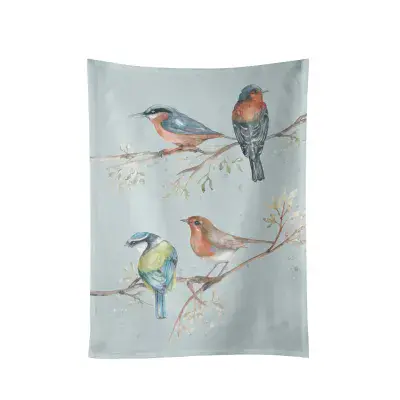 British Birds Design Cotton Teatowel