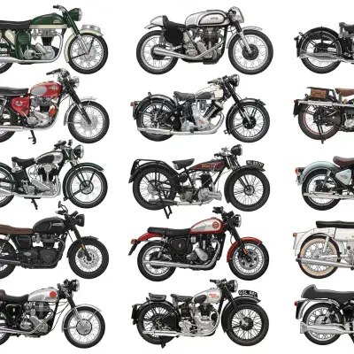 British Motorcycles A3 Print