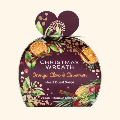 Christmas Wreath Heart Guest Soaps