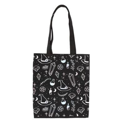 Crystal Witch Print Polycotton Tote bag
