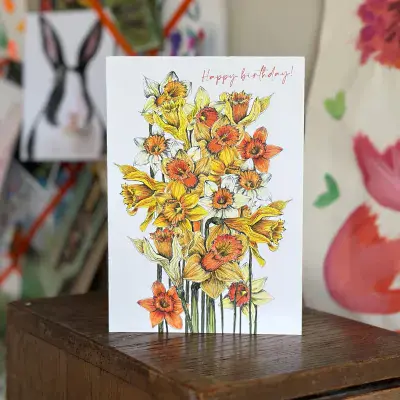 Daffodils Birthday Card
