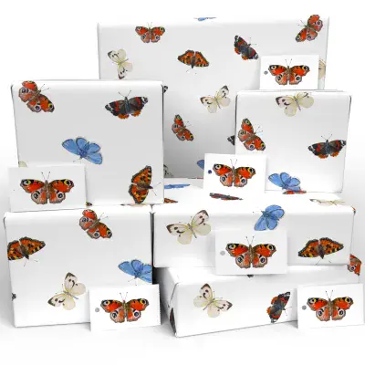 English Butterflies Wrapping Paper