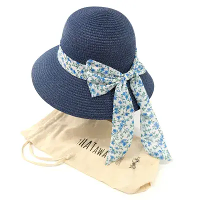 Folding Ladies Travel Hat - Dark Blue