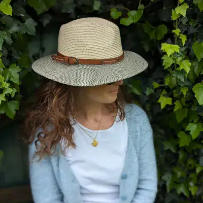 Folding Panama Style Travel Sun Hat
