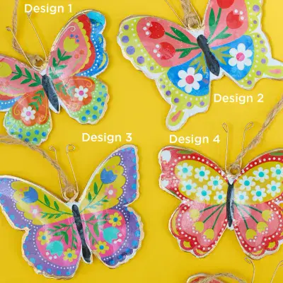 Folk Metal Butterfly Decoration