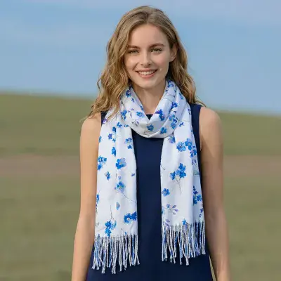 Forget Me Not Pashmina Style Scarf