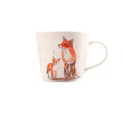 Fox & Cub design Bone China Mug