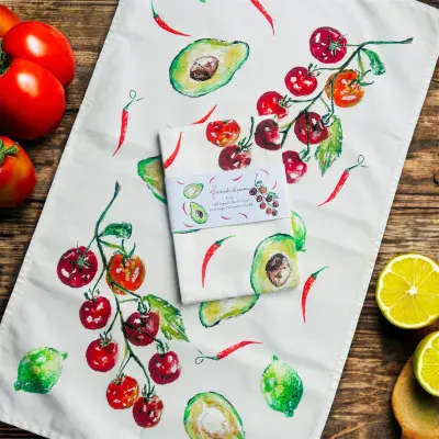 Guacamole, Fiesta, 100% Organic Cotton Tea Towel,
