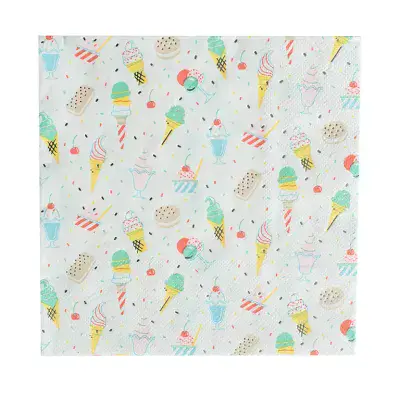 Ice Cream Dreams Large Napkins - 16 Pk.