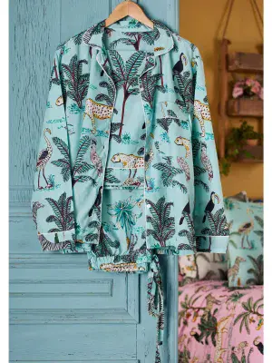 Jungle Print Pyjamas - Jade