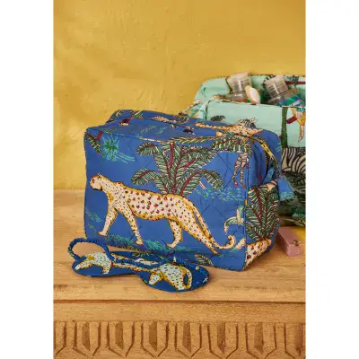 Jungle Print Wash Bag - Blue