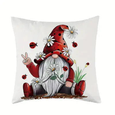 Ladybug & Gnome Cushion