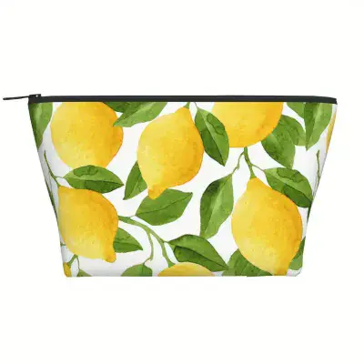 Lemon leaf make up bag