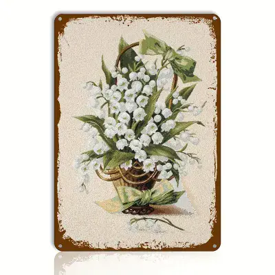 Lily Of The Valley Vintage Metal Sign