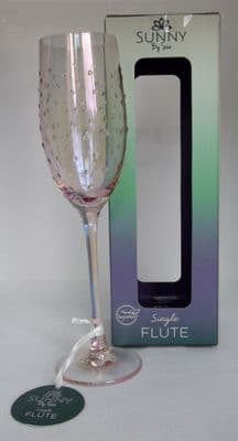 Lustre Rose Flute Glass - Sunny by Sue