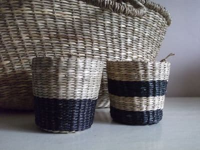 Mini Black Seagrass Planters