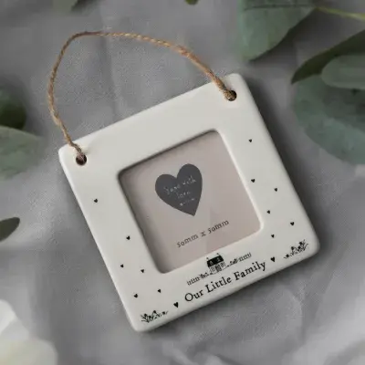 Mini Ceramic Photo Frame -  'our Family'