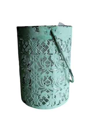 Mint Candle Holder - Rustic Romance