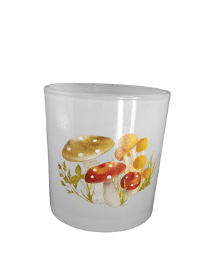 Mushroom Design Glass Candle Holder