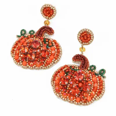 Orange Pumpkin Earrings