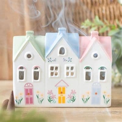Pastel House Incense Cone Burner