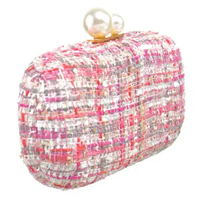 Pearl Canvas Clutch Bag