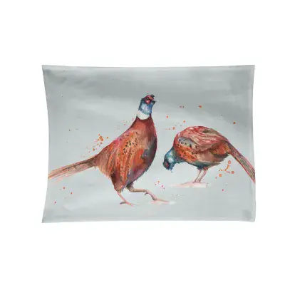 Pheasant Design Cotton Teatowel