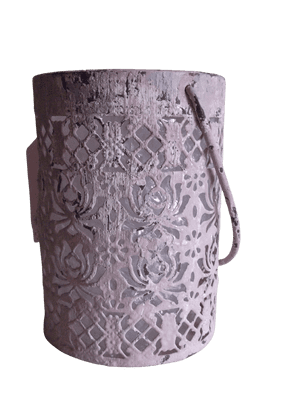 Pink Candle Holder - Rustic Romance