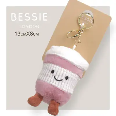 Plush Coffee Cup Bag Charm