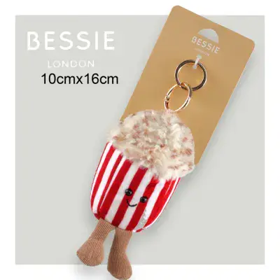 Popcorn Bag Charm Keychain