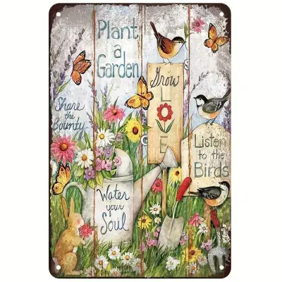 Retro Metal Garden Sign