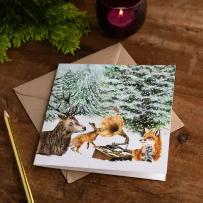 Snowy Woodland Christmas Card
