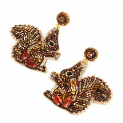 Squirrel Beaded Drops