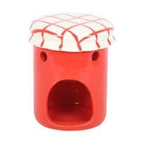 Strawberry Jam Jar Oil Burner and wax warmer