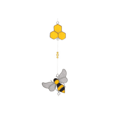 String of Bee and Honeycomb Suncatchers
