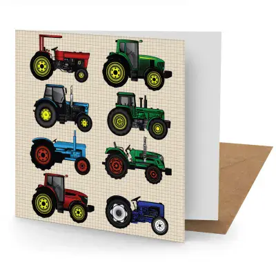 Tractor Greetings Card