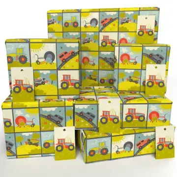 Tractors etc - wrapping paper