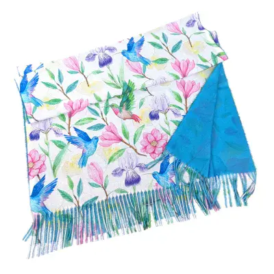 Tropical Hummingbird Pashmina Style Scarf