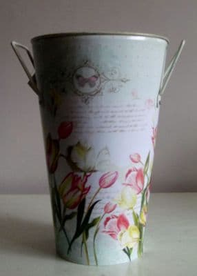 Tulips Metal Vase 26cm
