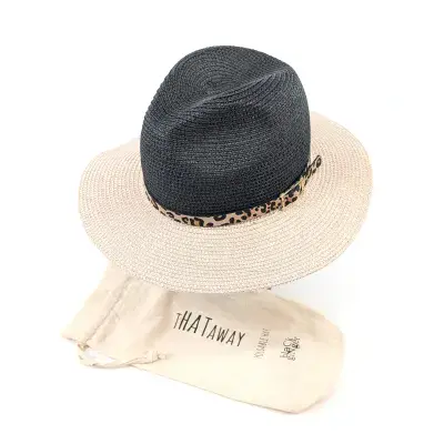 Two Tone Panama Foldable Hat