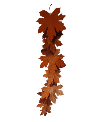 Velvet Russet Leaves Autumn Garland