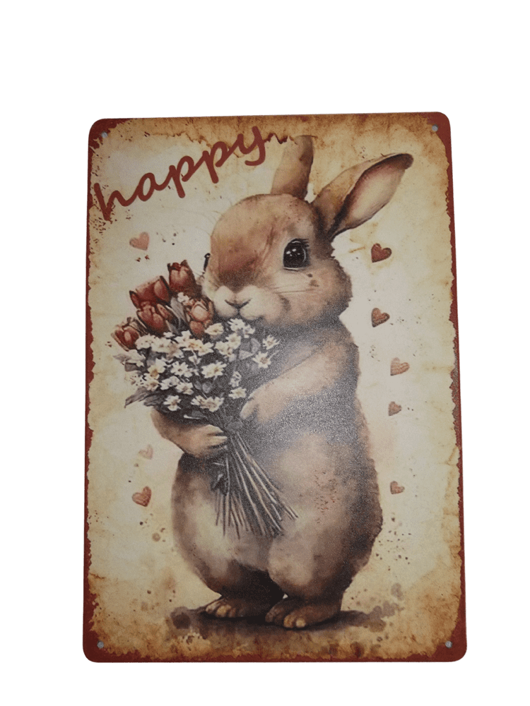 Vintage Bunny Sign