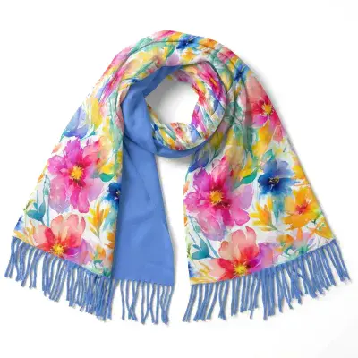 Watercolour Brights Pashmina Style Scarf