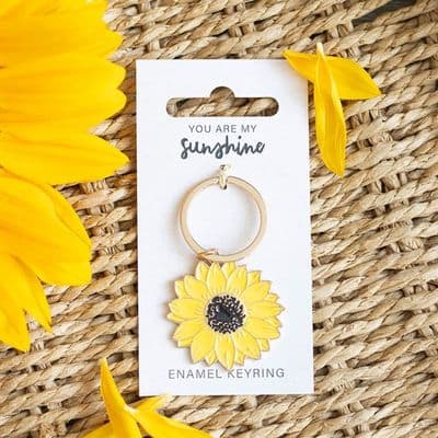 You Are My Sunshine Sunflower keyring
