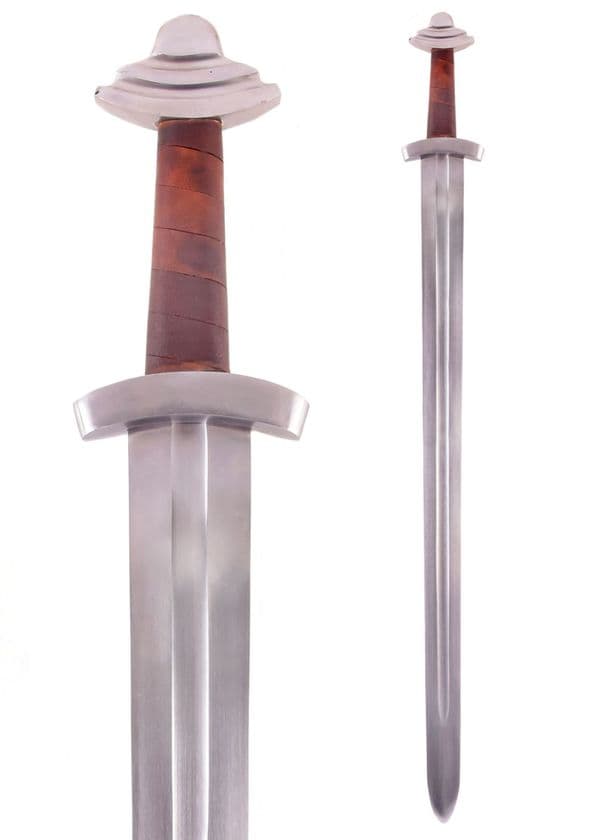 11th C Viking Sword, Blunt SK-B with Leather Scabbard, Battle Re-enactment