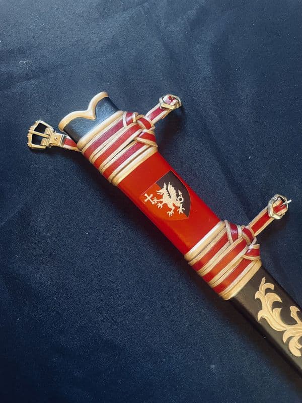 15th Century Scabbard Tooled with Full Buckle set