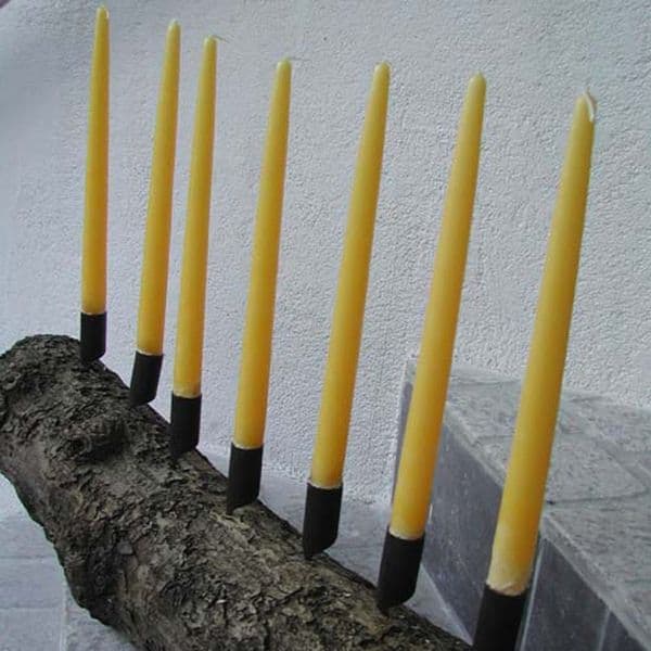 5 Small Candle Holders With Nail