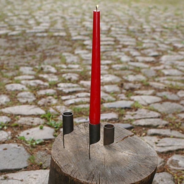 5 Small Candle Holders With Nail