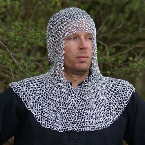 Aluminium Chain Mail Coif Riveted 10mm I.D